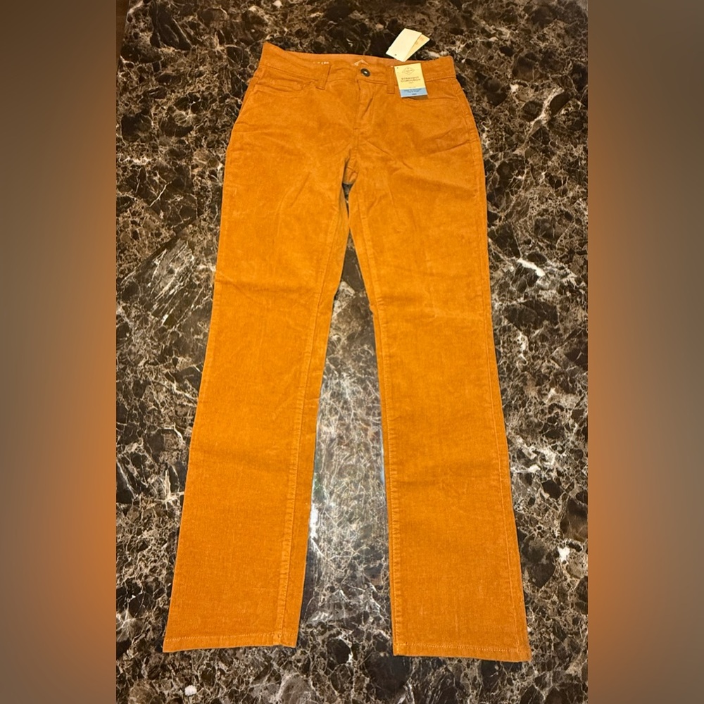 St. John's Bay Womens Mid Rise Straight Corduroy Pant